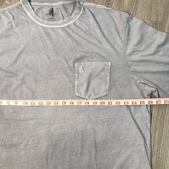 Johnnie-O Gray T Shirt Short Sleeves Crew Neck Pocket Mens 3XLT - Picture 8 of 10